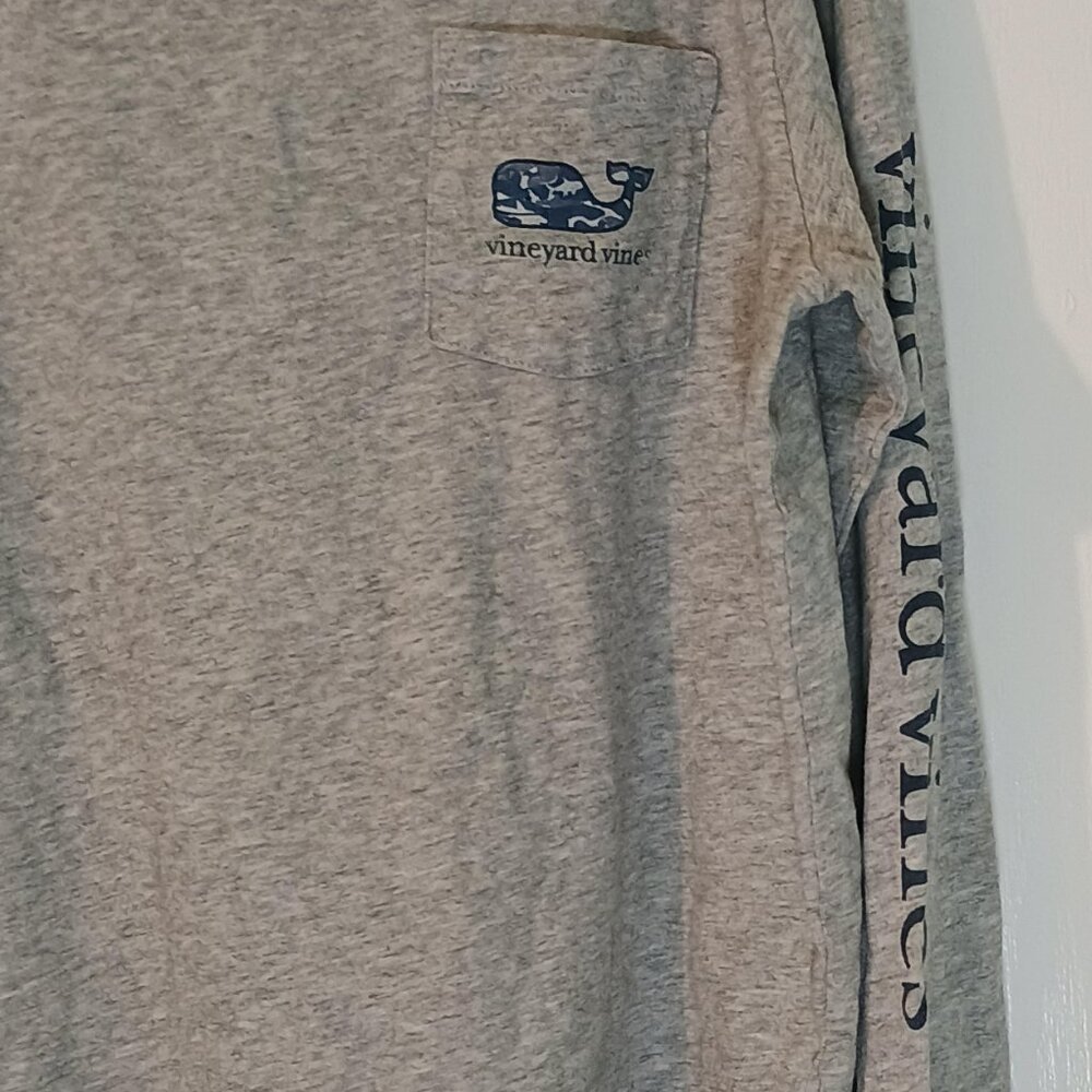 Vineyard Vines/T Shirt/Kids S/Gray Blue Graphic Long Sleeve - Picture 7 of 8